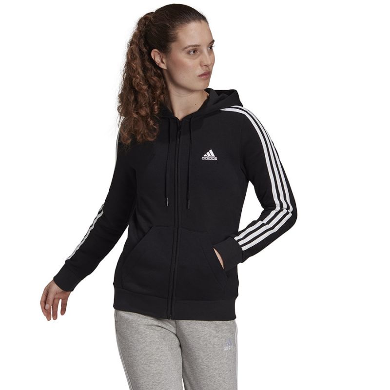 Bluza adidas 3 Stripes FL Full-Zip Hoodie W GM5567 - obrazek 6