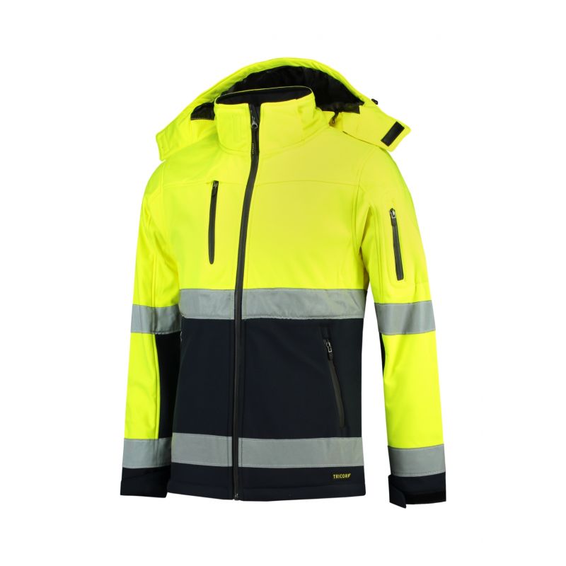 Kurtka Rimeck Bi-color EN ISO 20471 Softshell M MLI-T5297 fluorescencyjny żółty - obrazek 3
