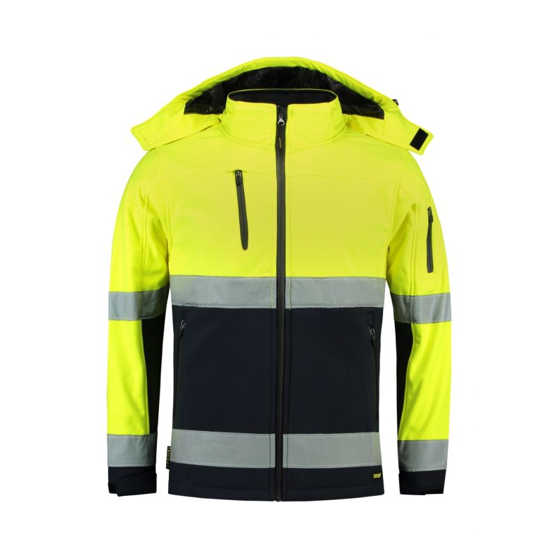 Kurtka Rimeck Bi-color EN ISO 20471 Softshell M MLI-T5297 fluorescencyjny żółty - obrazek 5
