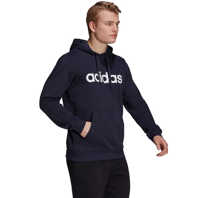 Bluza adidas Essentials French Terry Linear Logo Hoodie M GK9066 - obrazek 4