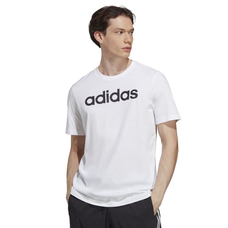 Koszulka adidas Essentials Single Jersey Linear Embroidered Logo Tee M IC9276 - obrazek 4