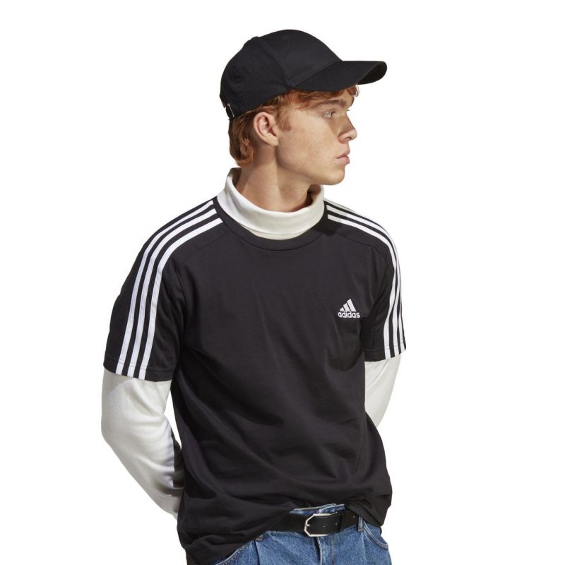Koszulka adidas Essentials Single Jersey 3-Stripes Tee M IC9334 - obrazek 4
