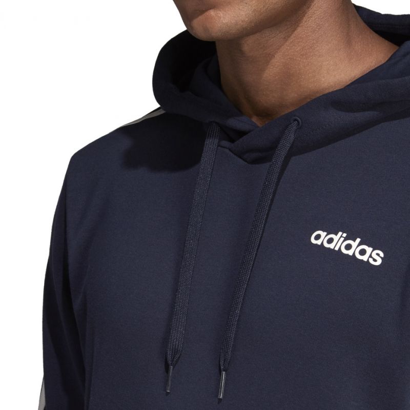 Bluza adidas Essentials 3 Stripes Pullover French Terry czarna M DU0499 - obrazek 4