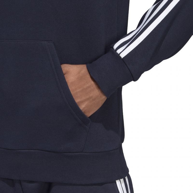 Bluza adidas Essentials 3 Stripes Pullover French Terry czarna M DU0499 - obrazek 5