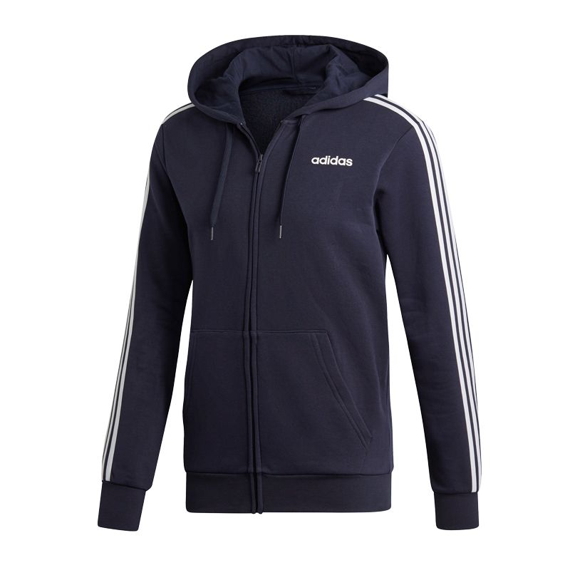 Bluza adidas Essentials 3 Stripes FZ Fleece M DU0475 - obrazek 2
