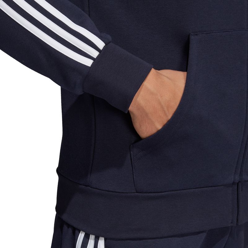 Bluza adidas Essentials 3 Stripes FZ Fleece M DU0475 - obrazek 5