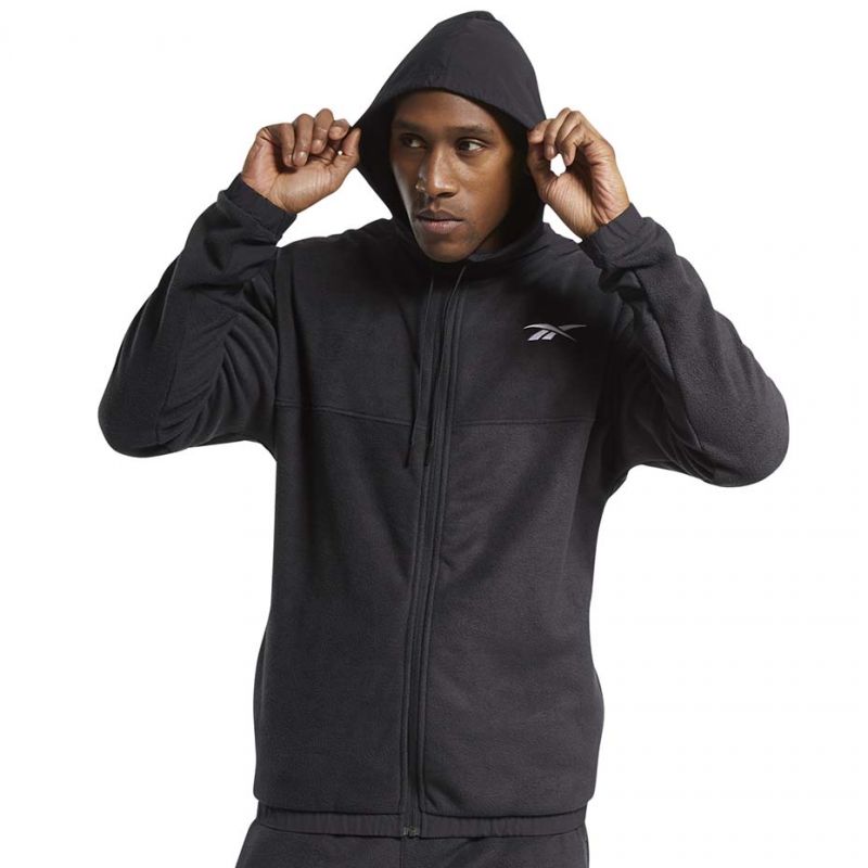 Bluza Reebok Workout Ready Fleece Full Zip Hoodie M FS8450 - obrazek 6