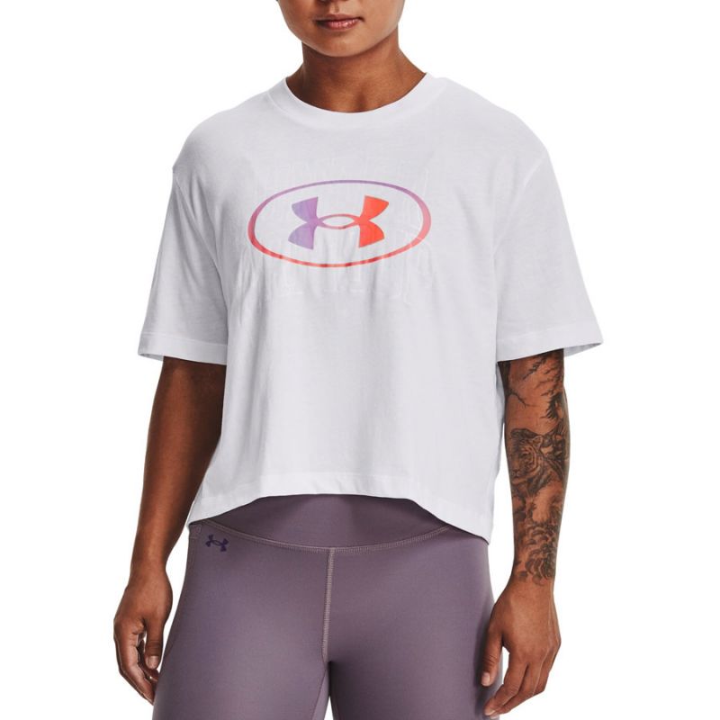 Koszulka Under Armour Live Novelty Silo SS W 1369881 100 - obrazek 3
