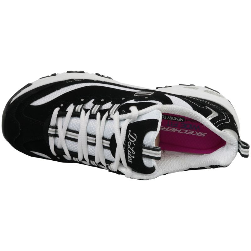 Buty Skechers D'Lites Biggest Fan W 11930-BKW - obrazek 3