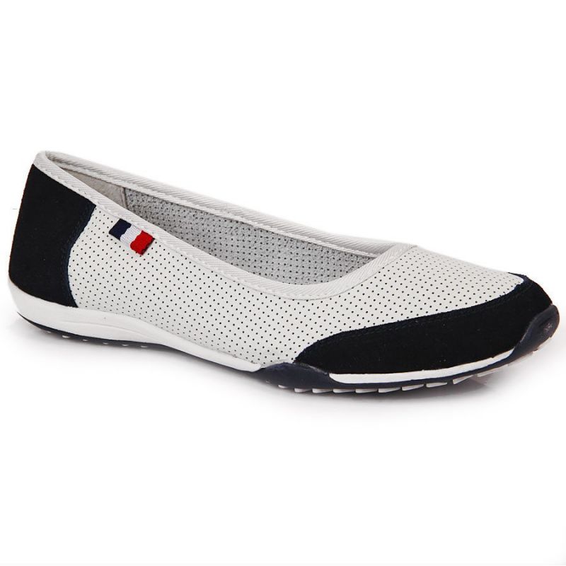 Baleriny skórzane ażurowe Filippo W PAW198A białe - obrazek 8
