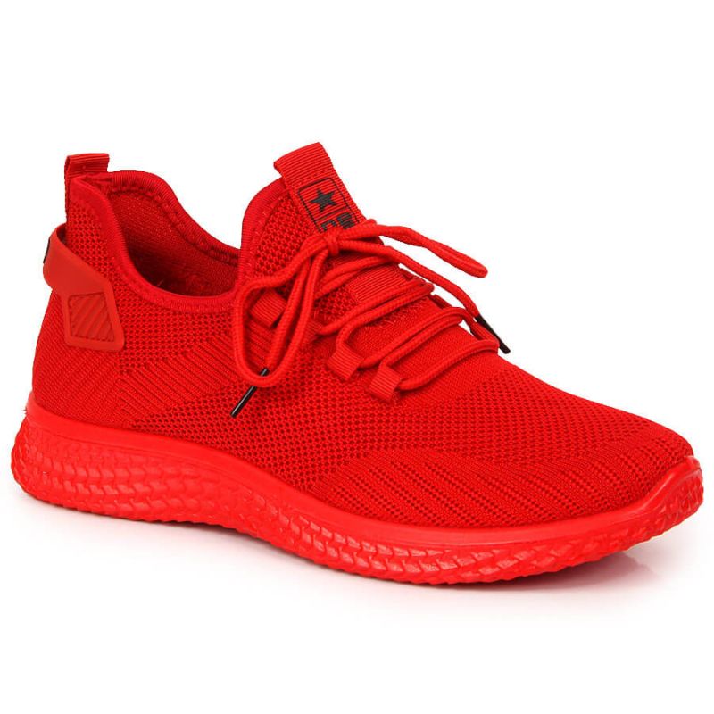 Buty sportowe tekstylne NEWS M EVE266B czerwone - obrazek 5