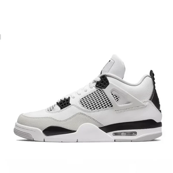 Buty Nike Air Jordan 4 „Military Black" Białe 408452-111