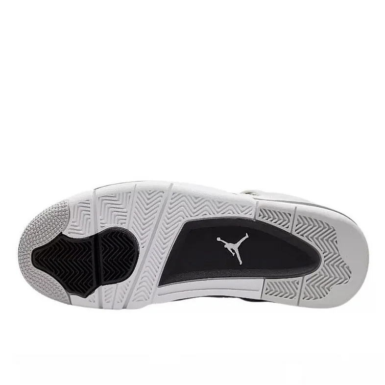 Buty Nike Air Jordan 4 „Military Black" Białe 408452-111 - obrazek 3