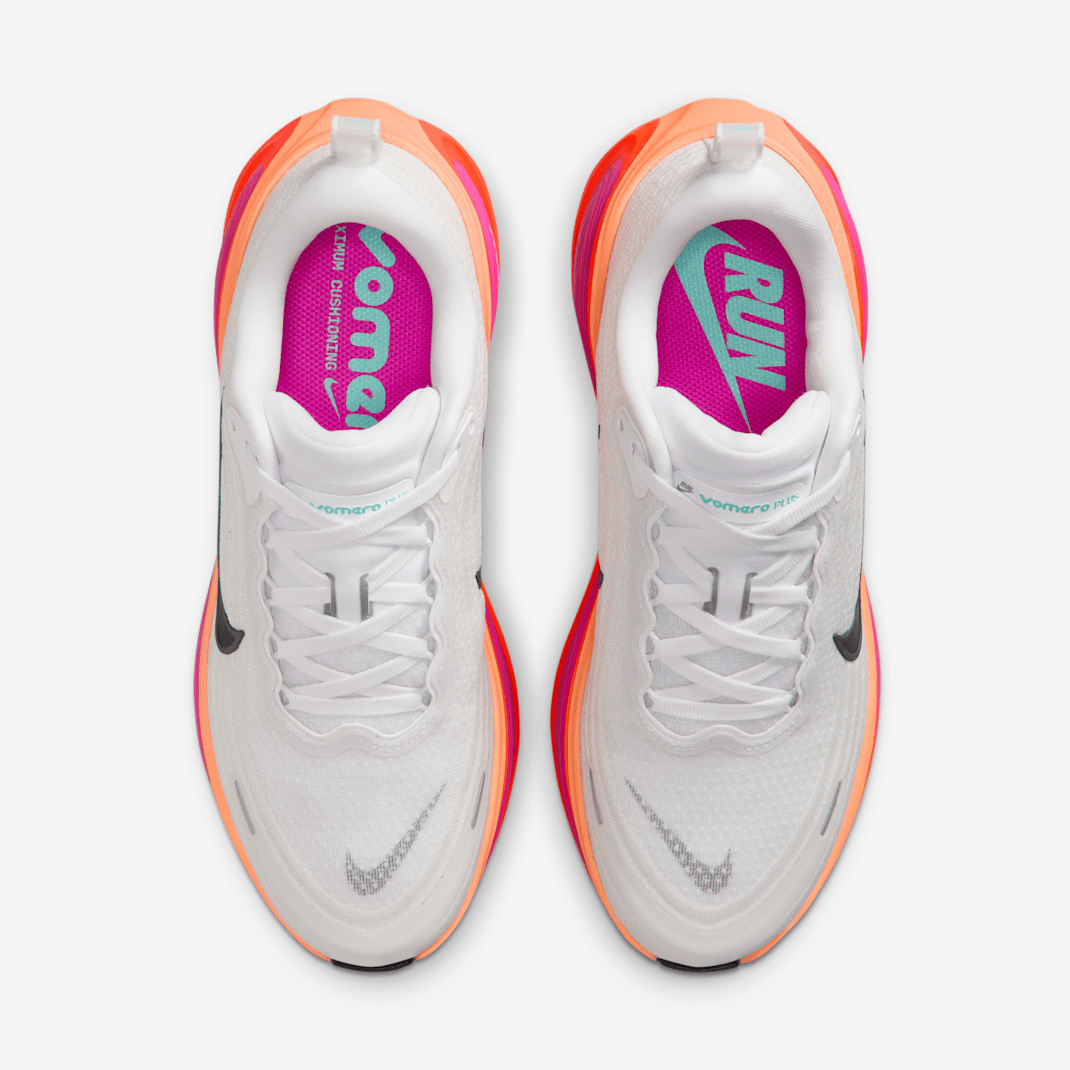 Buty Nike Vomero Plus HV8154-104 Biało-Pomarańczowe - obrazek 4