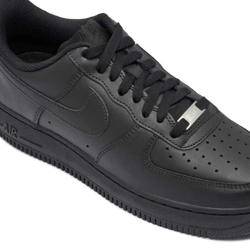 Nike Air Force 1 ’07 Low CW2288-001 Czarne Skórzane - obrazek 4